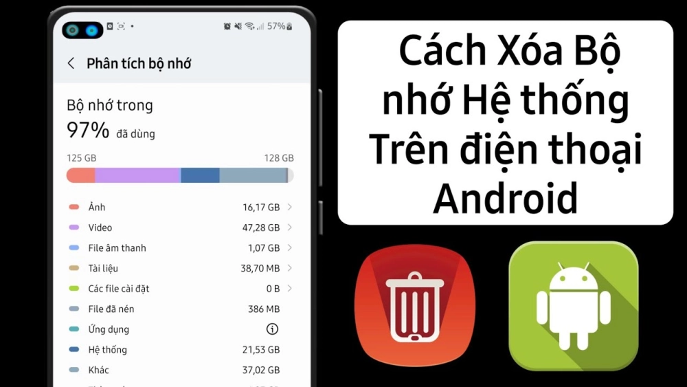 Xóa dữ liệu hệ thống trên Android